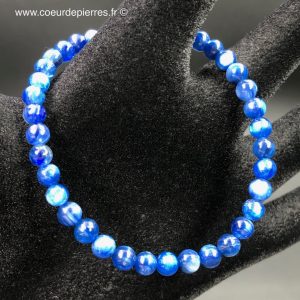 Bracelet en cyanite bleue du Brésil “perles 4,5mm”