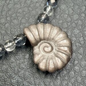 Pendentif Obsidienne Argentée