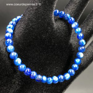 Bracelet en cyanite bleue du Brésil perles de 4,5mm