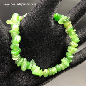 Bracelet chips en jade néphrite du Canada