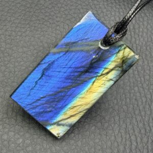 Pendentif Labradorite Bleu Doré