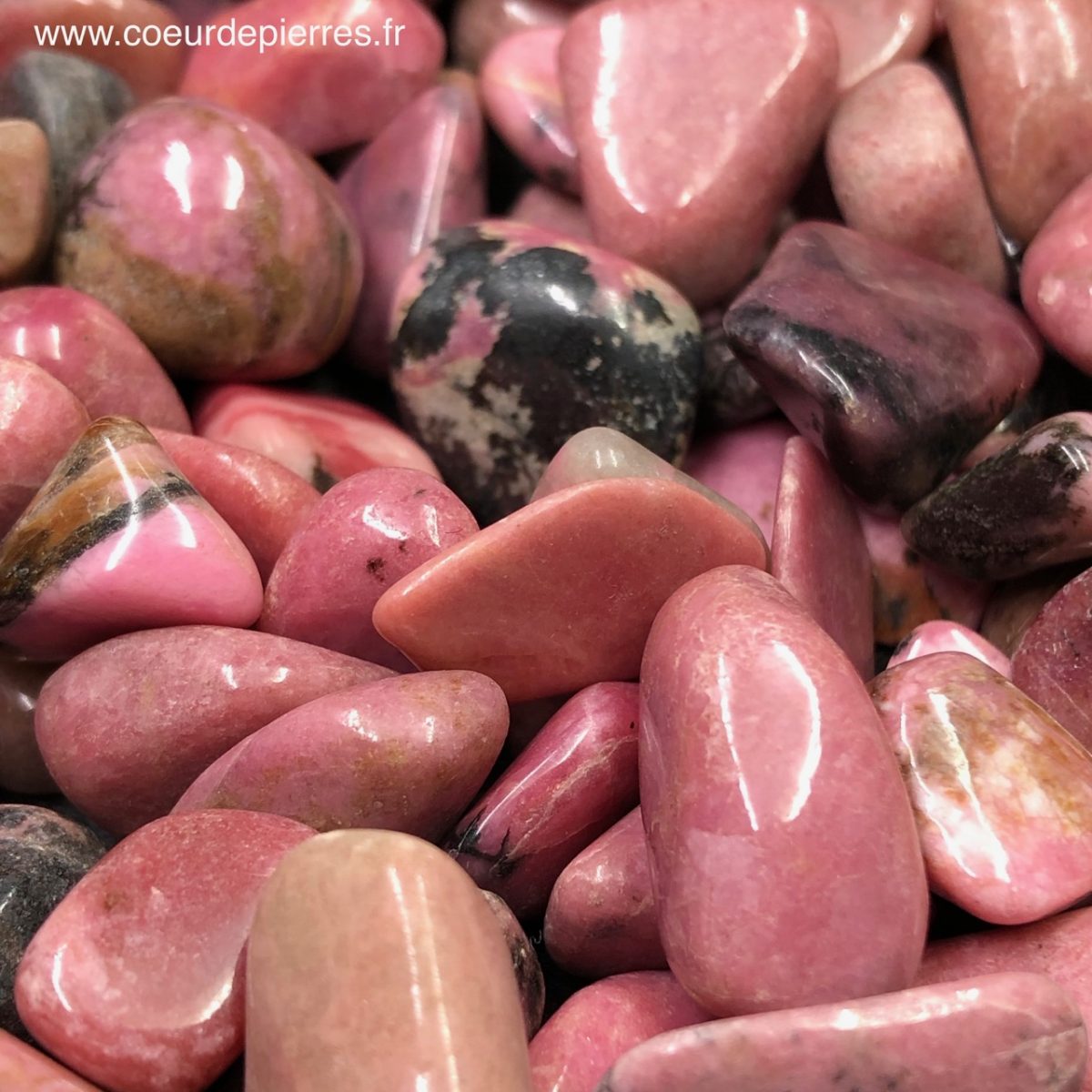 Rhodonite de Madagascar "Pierres Roulées Petite Taille" | Cœur de Pierres
