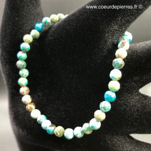 Bracelet en Turquoise d’Afrique “perles facettées de 4mm”