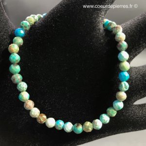 Bracelet en Turquoise d’Afrique perles facettées de 4mm