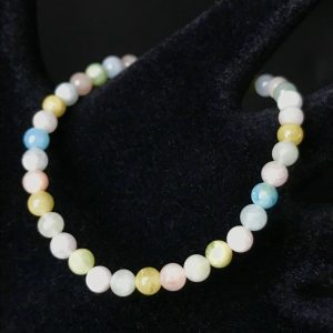 Bracelet en Béryl, Aigue-marine et Morganite « perles de 4 mm »