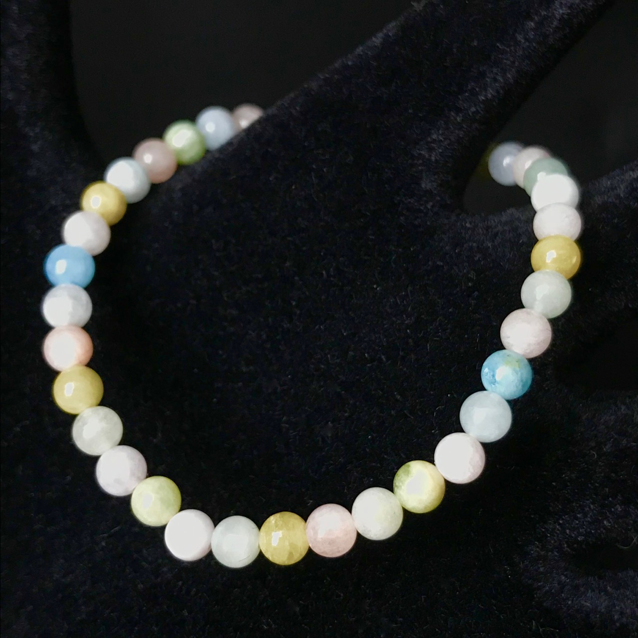 Bracelet Béryl, Aigue-marine, Morganite “perles 4mm”