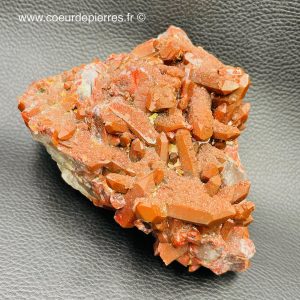 Druse de quartz hématoïde du Maroc (réf dqh10)