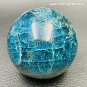 Sphère en apatite bleue de Madagascar (réf ap9)