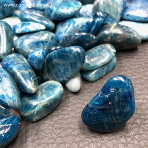 Apatite bleue de Madagascar pierre roulées « taille moyenne »