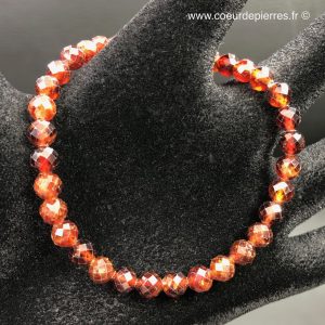 Bracelet en grenat de d’Estonie « perles facettées de 5mm »