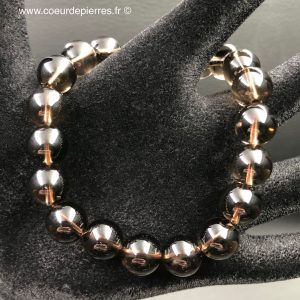 Bracelet en quartz fumé du Brésil “perles de 10mm”
