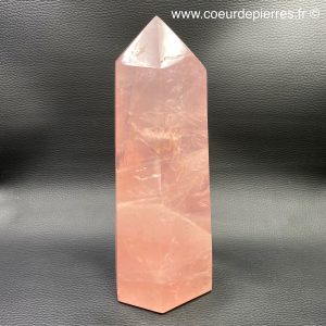 Prisme en quartz rose de Madagascar 1,837kg (réf pqr 2)