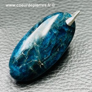 Pendentif en apatite bleue de Madagascar (réf pab3)