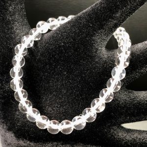 Bracelet cristal de roche du Brésil “perles 6mm”