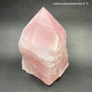 Prisme en quartz rose de Madagascar 0,484kg (réf pqr3)
