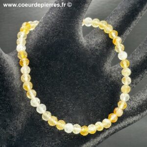 Bracelet en citrine naturelle du Brésil “Perles 4mm Facettées”