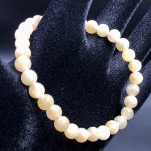 Bracelet en calcite orange « perles de 6mm »
