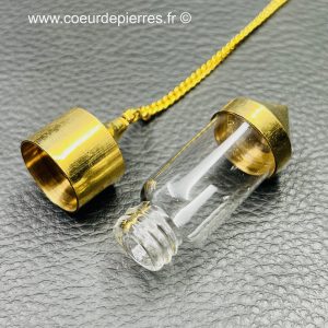 Pendule « témoin » en métal doré (réf pm2)