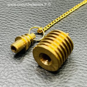 Pendule « témoin » en métal doré (réf pm5)