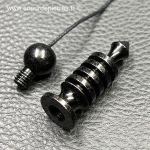 Pendule « témoin » en métal noir (réf pm14)