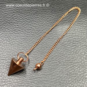 Pendule « cône » en métal cuivré (réf pm10)