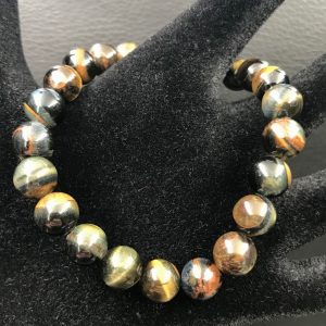 Bracelet en oeil de faucon perles de 8mm