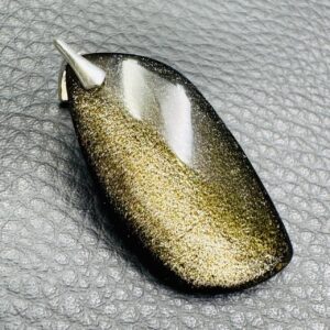 Pendentif en Obsidienne Dorée