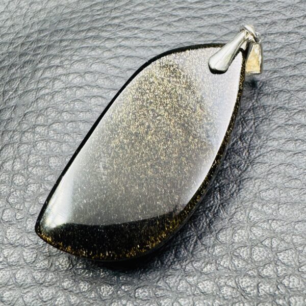 Pendentif en Obsidienne Dorée du Mexique (réf od5) – Image 4