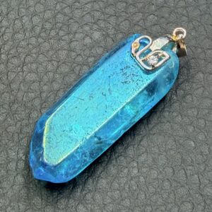 Pendentif Cristal de Roche Aqua Aura