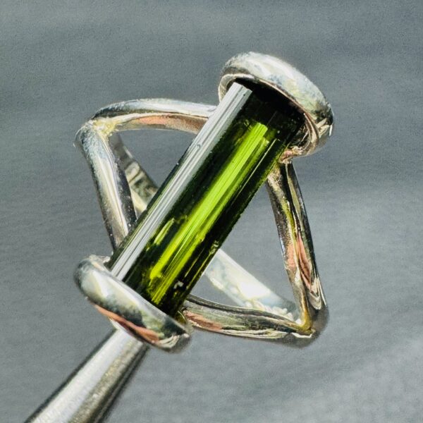 Bague avec Tourmaline Verte "Taille 57" (réf bat26) – Image 2