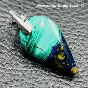 Pendentif en azurite malachite du Pérou (réf az7)