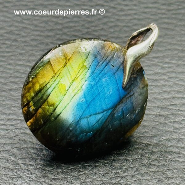 Pendentif Labradorite Bleu Doré