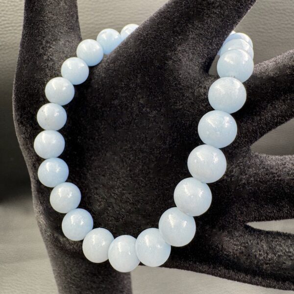 Bracelet en Angélite du Pérou "perles 8mm" – Image 2