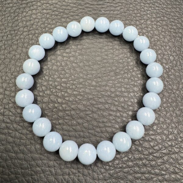 Bracelet en Angélite du Pérou "perles 8mm" – Image 3