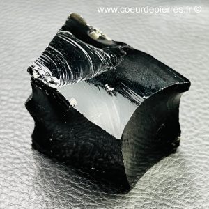 Obsidienne noire brute “larme d’apache” du Mexique (réf ob6)
