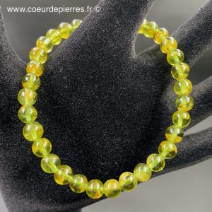 Bracelet en Péridot d’Egypte “perles de 6 mm”
