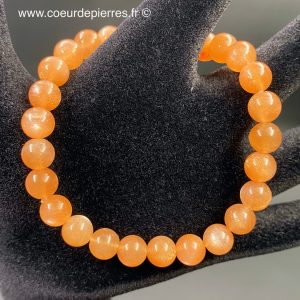 Bracelet en pierre soleil “reflets adulaire” perles de 8mm de Norvège “top qualité”