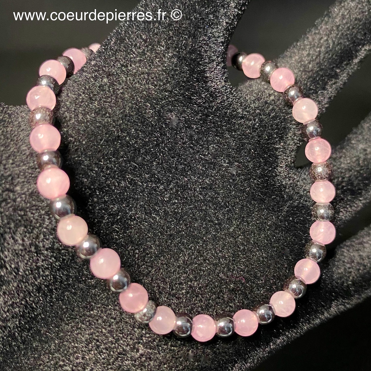Perles pierres roulées Collier en quartz rose