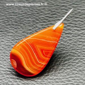 Pendentif en cornaline de Madagascar (réf co5)