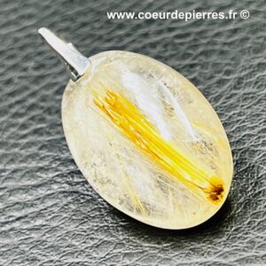 Pendentif quartz rutile de Madagascar (réf qr8)
