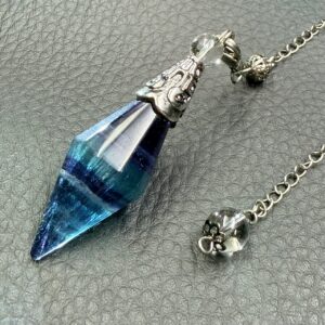 Pendule Hexagonal en Fluorite Arc en Ciel