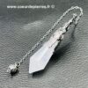 Pendule en Cristal de Roche Laiteux du Brésil «Elfique» (p25) – Image 4