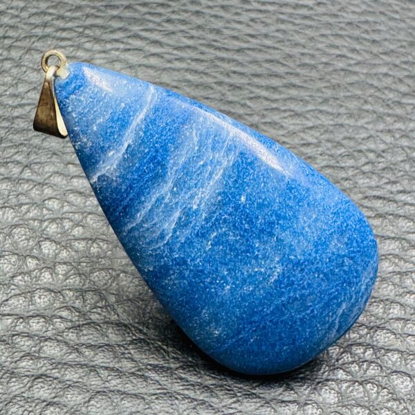Pendentif en aventurine bleue du Brésil (réf qb1) – Image 3