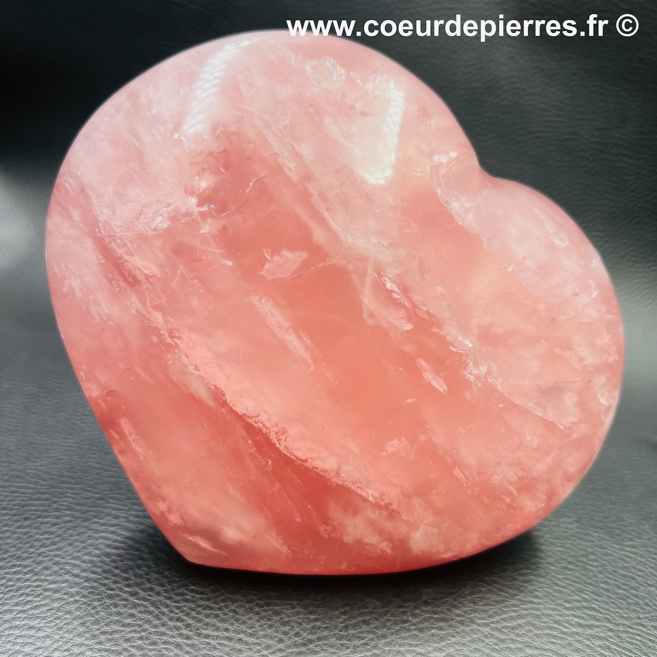 Coeur en quartz rose de Madagascar de 1,448Kg (réf cqr7)