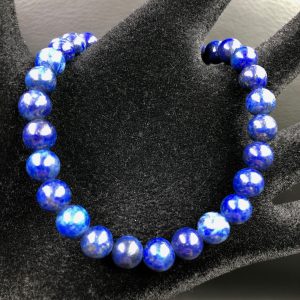 Bracelet en Lapis-lazuli d’Afghanistan “perles de 6mm” qualité extra