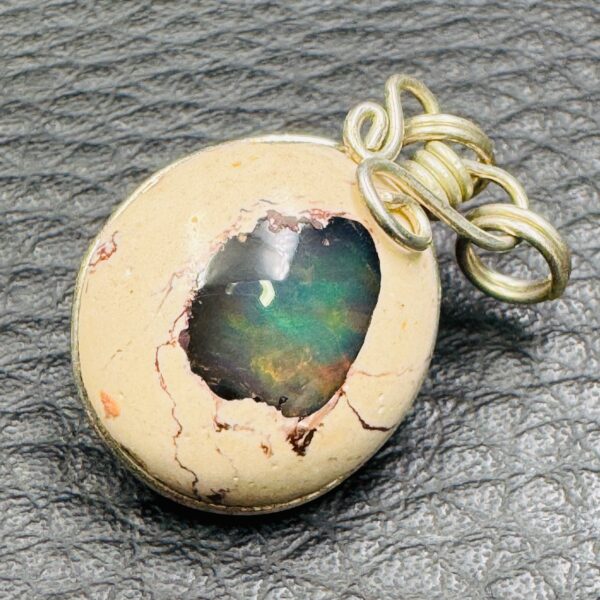 Pendentif en Opale de Feu du Mexique (réf pom17) – Image 2