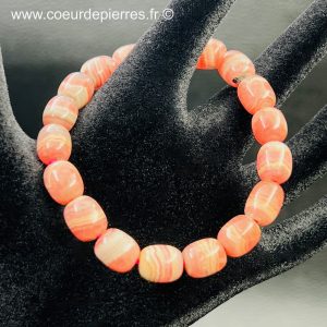 Bracelet en Rhodochrosite du Pérou « perles ovales de 8mm »