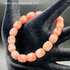 Bracelet en Rhodochrosite du Pérou « perles ovales de 8mm »