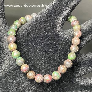 Bracelet en opale noire d’Honduras (extra) “perles de 6mm”