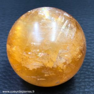 Sphère en calcite miel des USA (réf scm5)